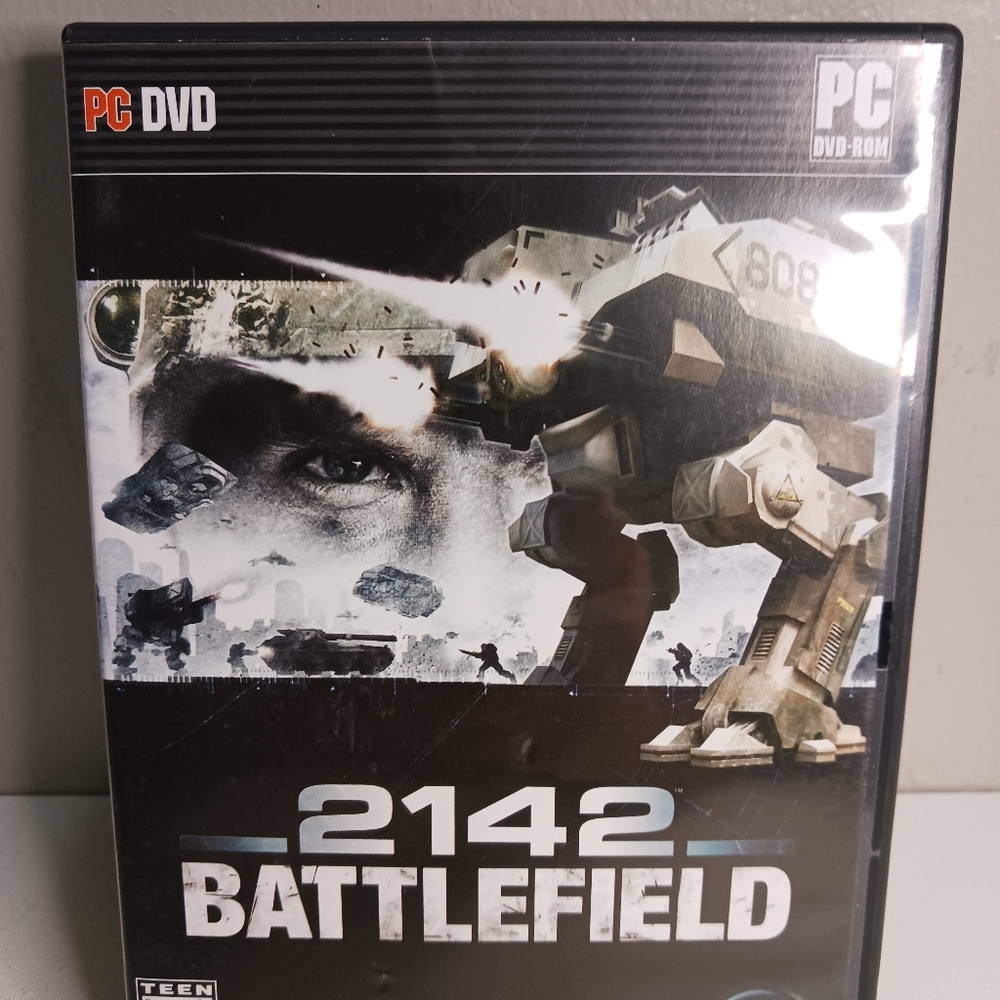 Pc- DVD ROM EA Sports 2142 Battlefield, rated T for teens includes violence